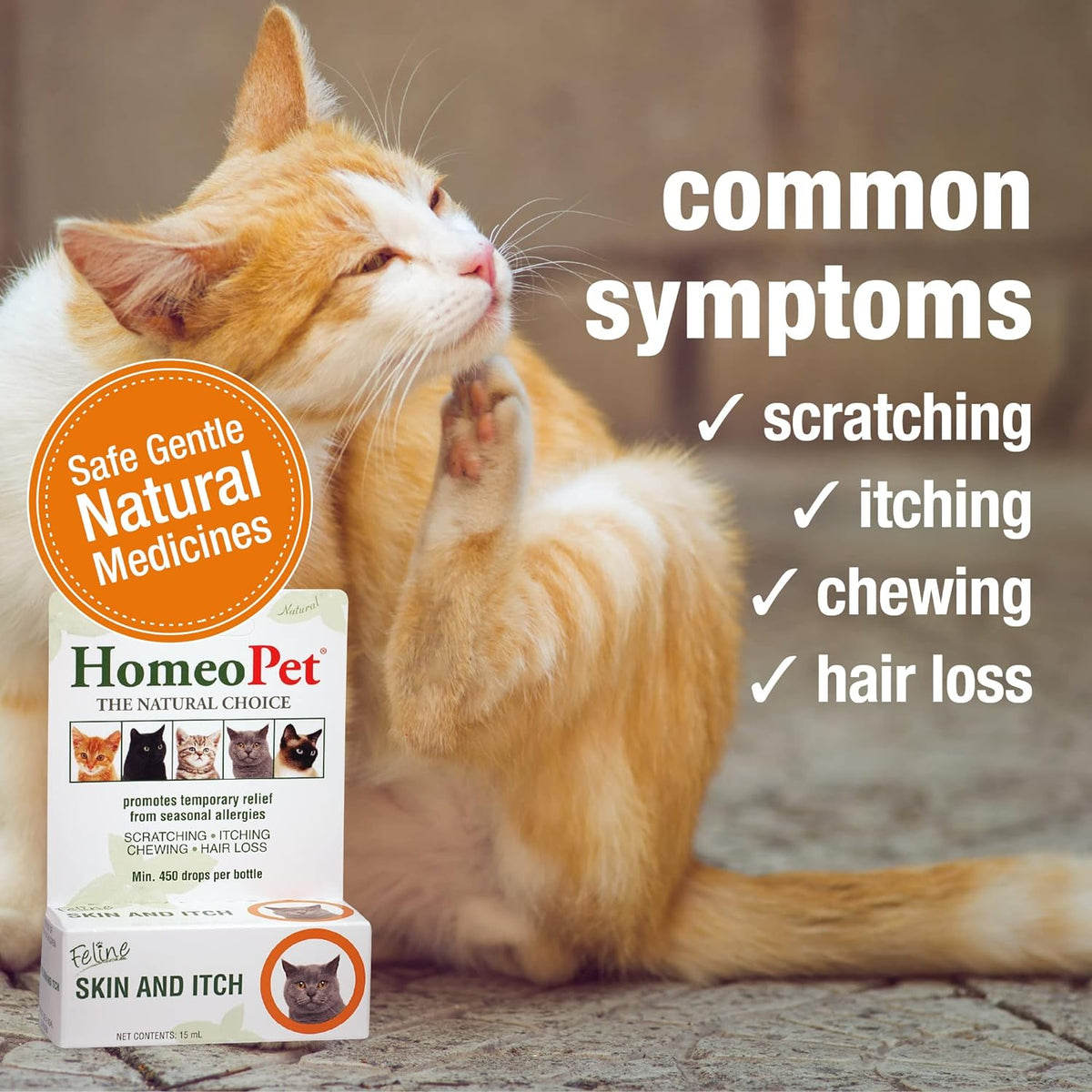 Picture of HomeoPet Feline Skin & Itch Relief