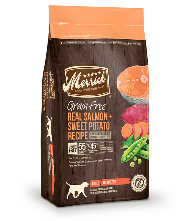 Merrick Grain Free Real Salmon and Sweet Potato Recipe Dry Dog Food