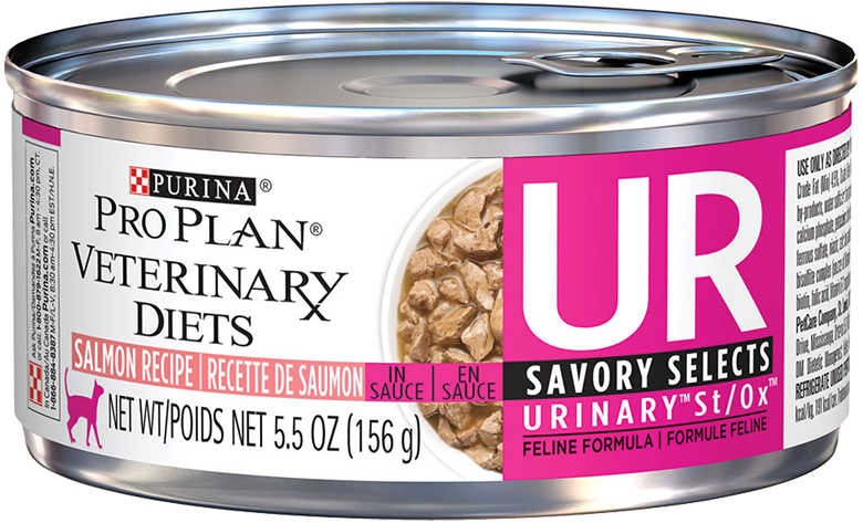 Purina Pro Plan Veterinary Diets UR Urinary St/Ox Savory Selects Salmon Wet  Cat Food
