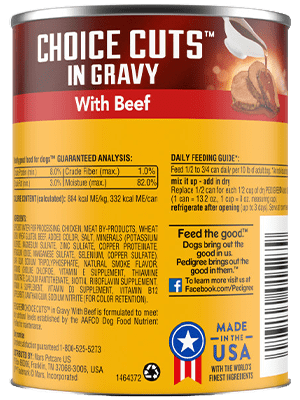 PEDIGREE CHOICE CUTS IN GRAVY Adult Canned Soft Wet Dog Food with Beef