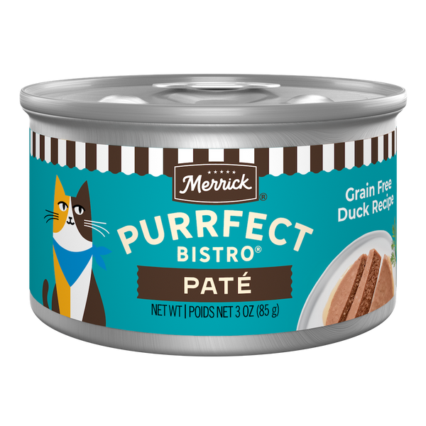 Merrick Purrfect Bistro Grain Free Pate Wet Cat Food 3 oz, Case of 24