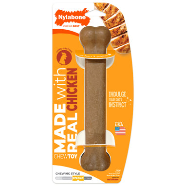 Nylabone Strong Chew Original Bone Chicken Flavor, additional view 1