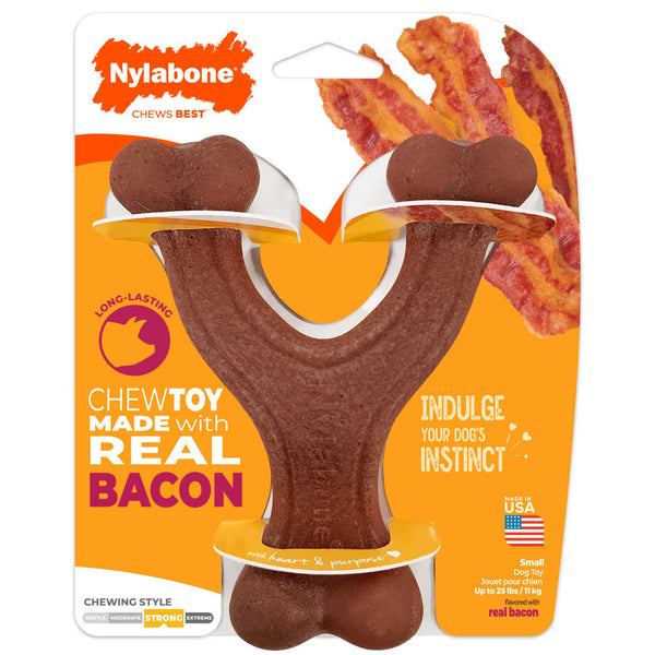 Nylabone Strong Chew Wishbone Bacon Flavor
