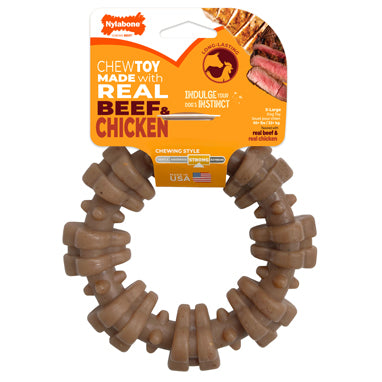 Nylabone Strong Chew Textured Ring Beef & Chicken Flavor, additional view 1