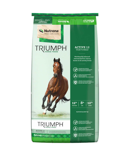 Nutrena Triumph Active 12 Textured Horse Feed bag