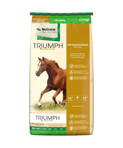 Nutrena Triumph Professional Pellet Horse Feed bag