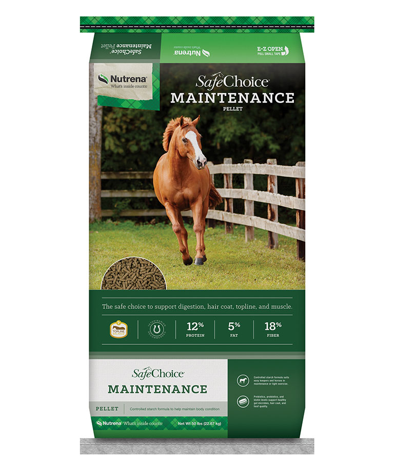 Nutrena SafeChoice Maintenance 12% Pelleted Horse Feed