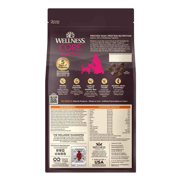 Wellness CORE+ Grain Free Original Turkey & Chicken Small Breed Dry Dog Food