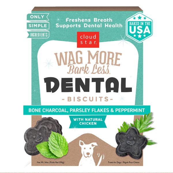 Wag More Bark Less Crunchy Dental Dog Treats, Chicken, Charcoal, Parsley & Mint, additional view 2