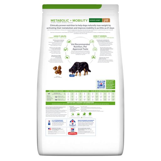 Hills Prescription Diet J/D Metabolic + Mobility Chicken Dry Dog Food