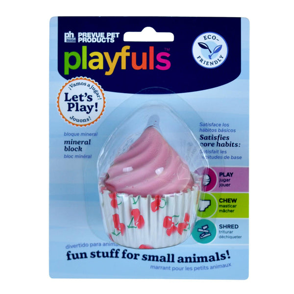 Prevue Pet Playfuls Pink Cupcake Mineral Block