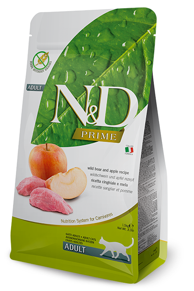 Farmina N&D Prime Grain Free Boar and Apple Dry Cat Food