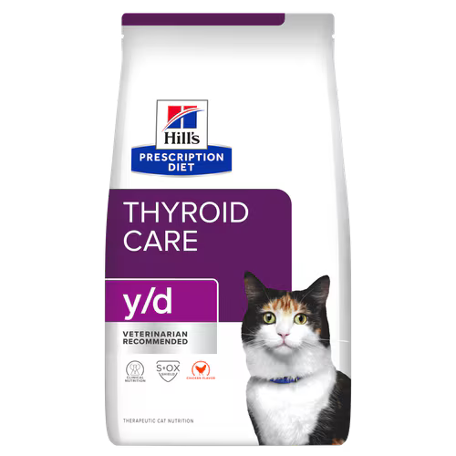 Hills Prescription Diet Y/D (Thyroid Care) Chicken Flavor Dry Cat Food