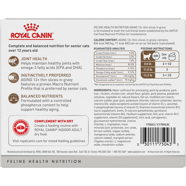 Royal Canin Aging 12+ Thin Slices in Gravy Wet Cat Food, additional view 2