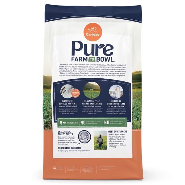 Canidae Pure Farm to Bowl Wild-Caught Salmon & Barley Recipe Dry Dog Food
