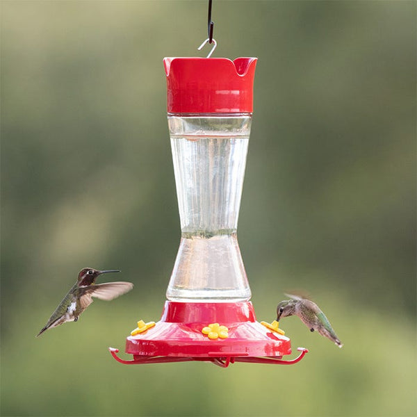 Perky-Pet Pinch Waist Glass Hummingbird Feeder, 16 oz