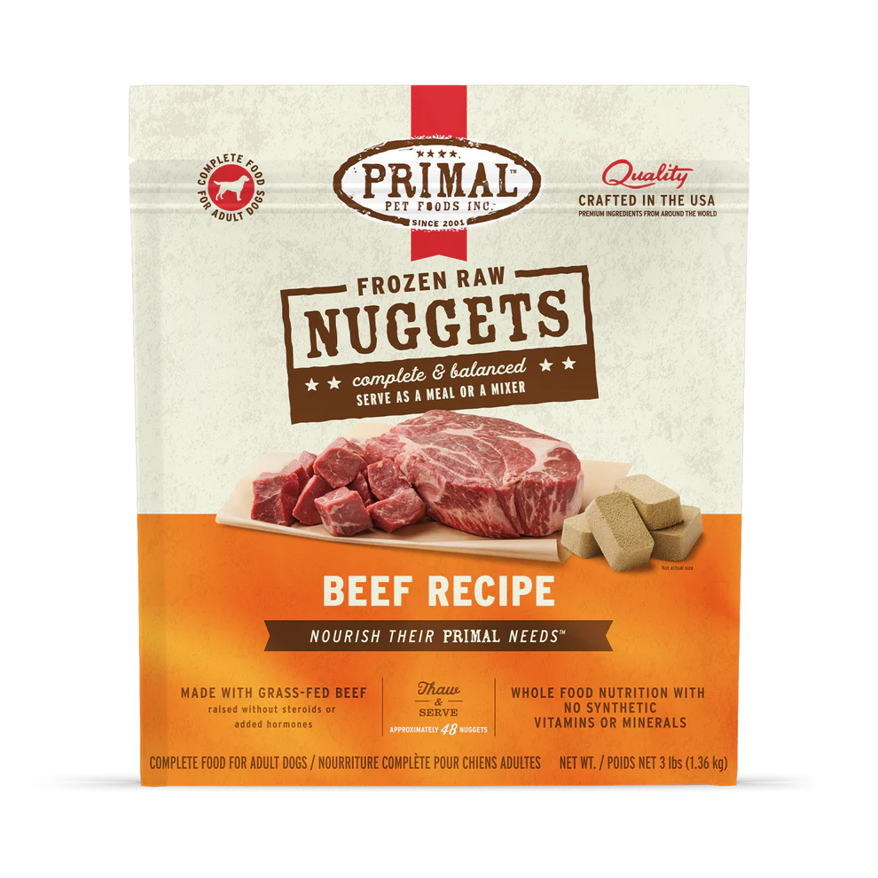 Primal Beef Nuggets Frozen Dog Food