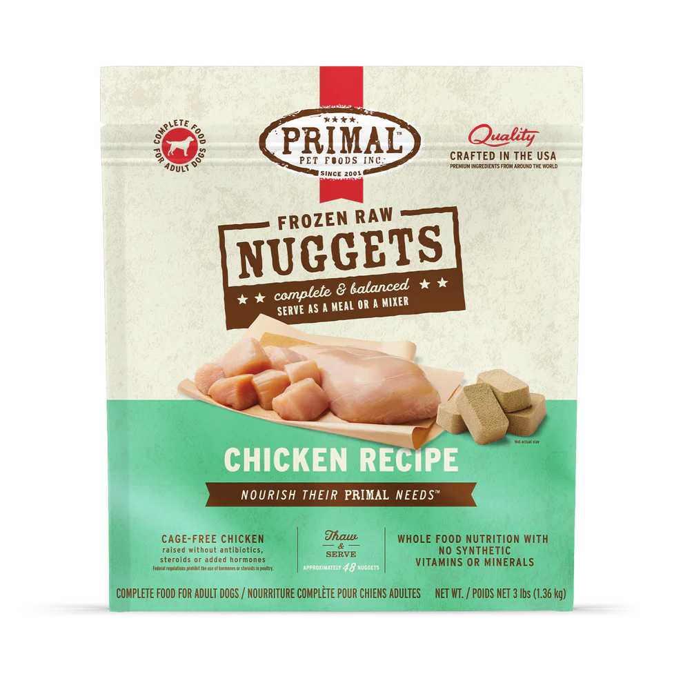 Primal Chicken Nuggets Frozen Dog Food