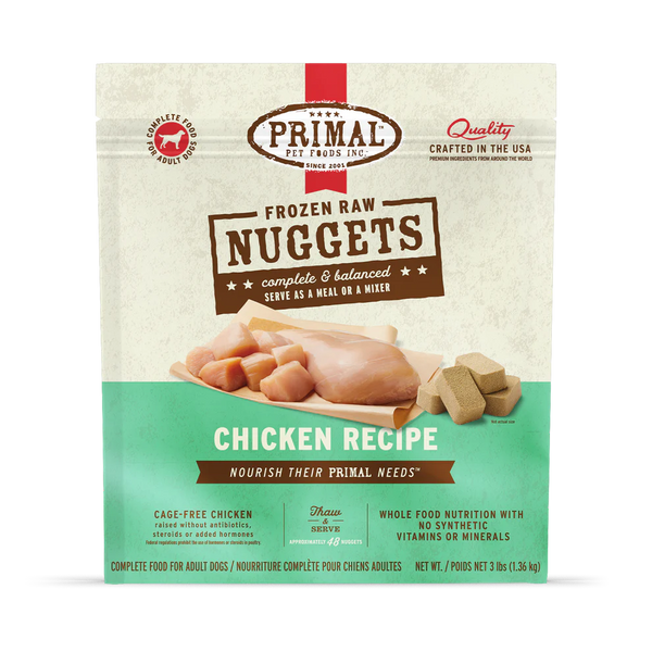 Primal Chicken Nuggets Frozen Dog Food
