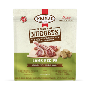 Primal Lamb Nuggets Frozen Dog Food