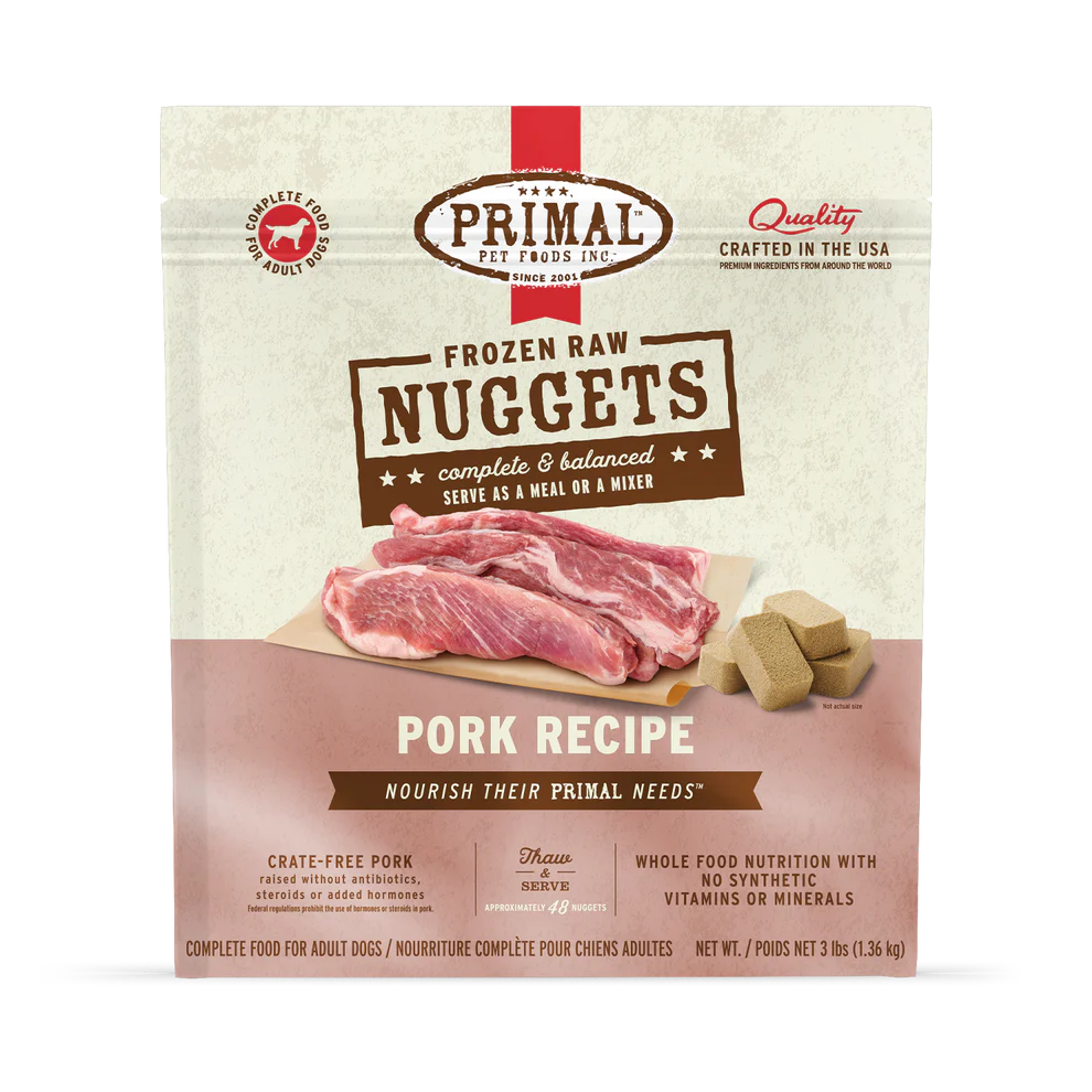 Primal Pork Nuggets Frozen Dog Food