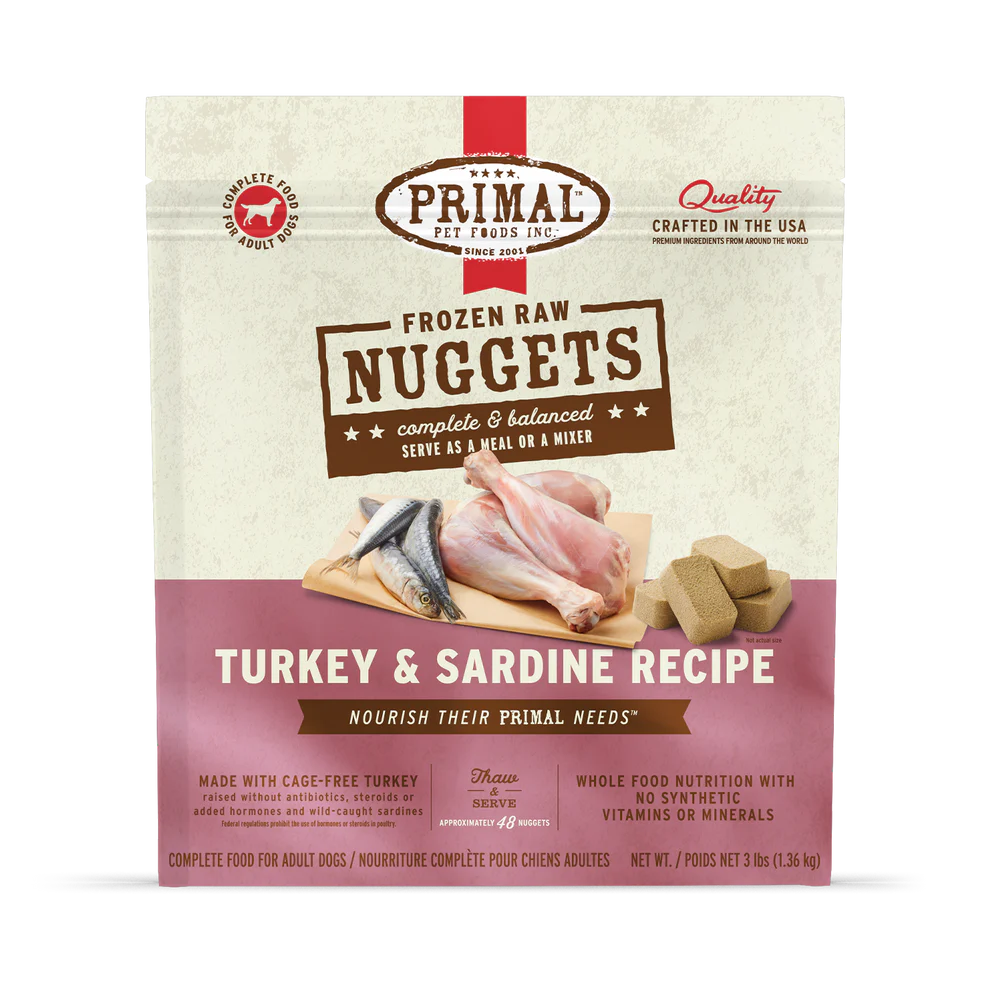 Primal Frozen Turkey & Sardine Nuggets