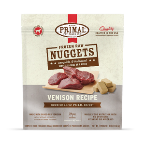 Primal Venison Nuggets Frozen Dog Food