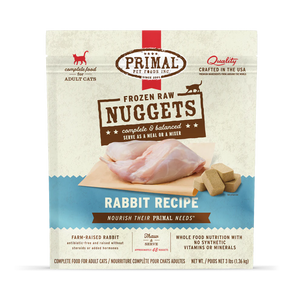 Primal Rabbit Nuggets Frozen Cat Food