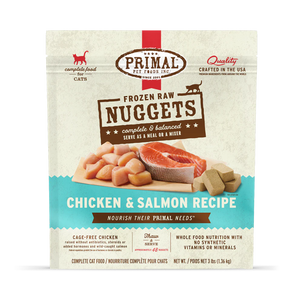 Primal Chicken & Salmon Nuggets Frozen Cat Food