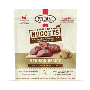 Primal Venison Nuggets Frozen Cat Food