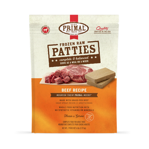 Primal Beef Patties Frozen Dog Food