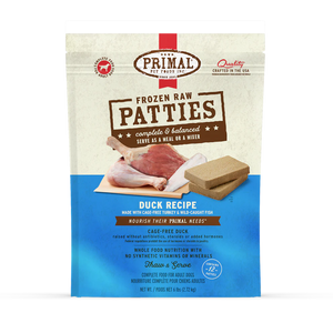 Primal Duck Patties Frozen Dog Food