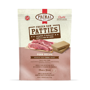 Primal Pork Patties Frozen Dog Food