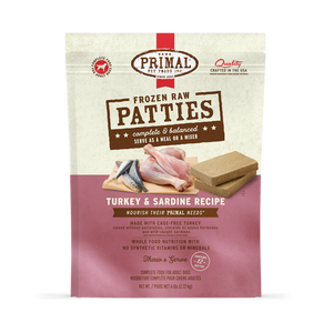 Primal Frozen Turkey & Sardine Patties