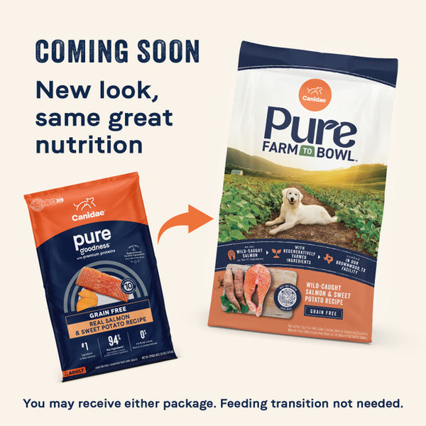 Canidae Pure Farm to Bowl Wild-Caught Salmon & Sweet Potato Grain Free Recipe Dry Dog Food
