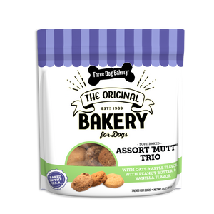 Three Dog Bakery Assort "Mutt" Trio Soft-Baked Cookie Dog Treats