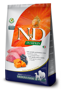 Farmina N&D Pumpkin Grain Free Lamb & Blueberry Medium & Maxi Adult Dry Dog Food