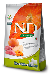 Farmina N&D Pumpkin Grain Free Boar and Apple Medium & Maxi Adult Dry Dog Food