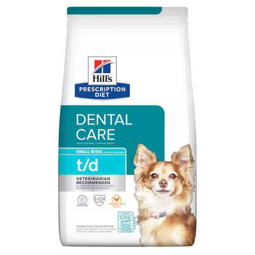 Hills Prescription Diet T/D Dental Care Small Bite Chicken Dry Dog Food