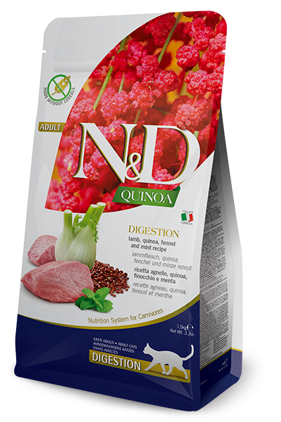 Farmina N&D Quinoa Digestion Lamb, Quinoa, Fennel and Mint Dry Cat Food