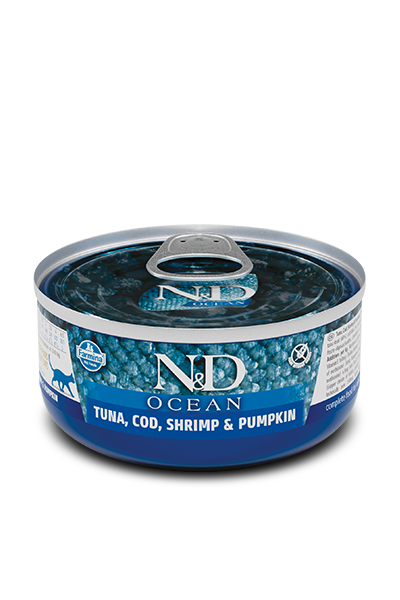 Farmina N&D Ocean Tuna, Cod fish and Shrimp Wet Cat Food