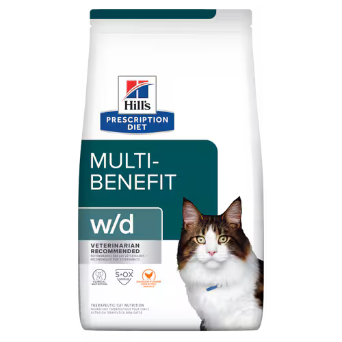 Hills Prescription Diet W/D Multi-Benefit Chicken Dry Cat Food