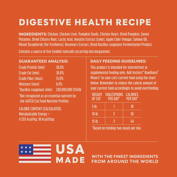 Instinct RawBoost+ Mixers Digestive Health Recipe Cat Food Topper