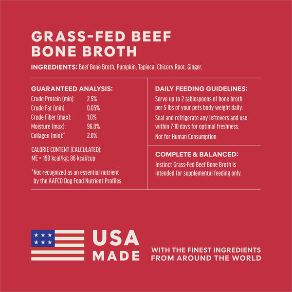 Instinct Grass-Fed Beef Bone Broth for Dogs