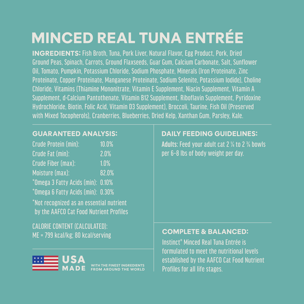 Instinct Minced Cups Tuna Recipe Wet Cat Food