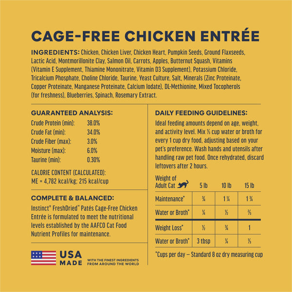 Instinct FreshDried Patés Chicken Recipe Freeze-Dried Cat Food