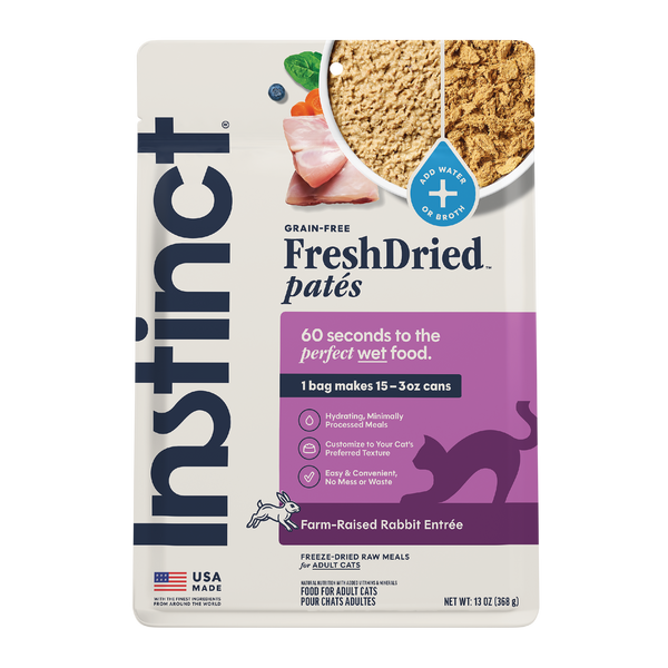 Instinct FreshDried Patés Rabbit Recipe Freeze-Dried Cat Food