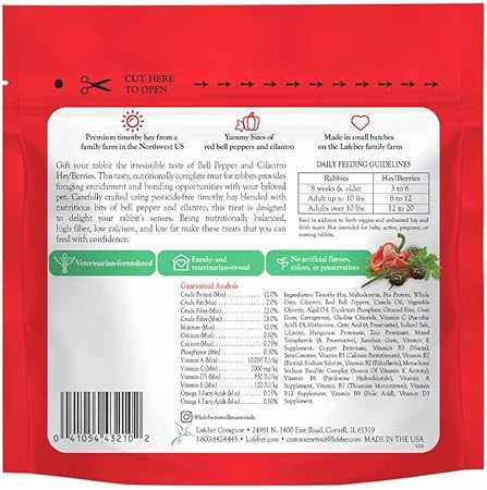 Lafebers Hey! Berries Bell Pepper & Cilantro Rabbit Treats