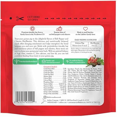 Lafebers Hey! Berries Bell Pepper & Cilantro Guinea Pig Treats