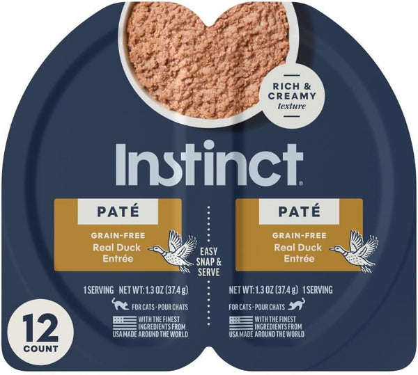 Instinct Pate Split Cup Grain Free - Real Duck Entrée Wet Cat Food